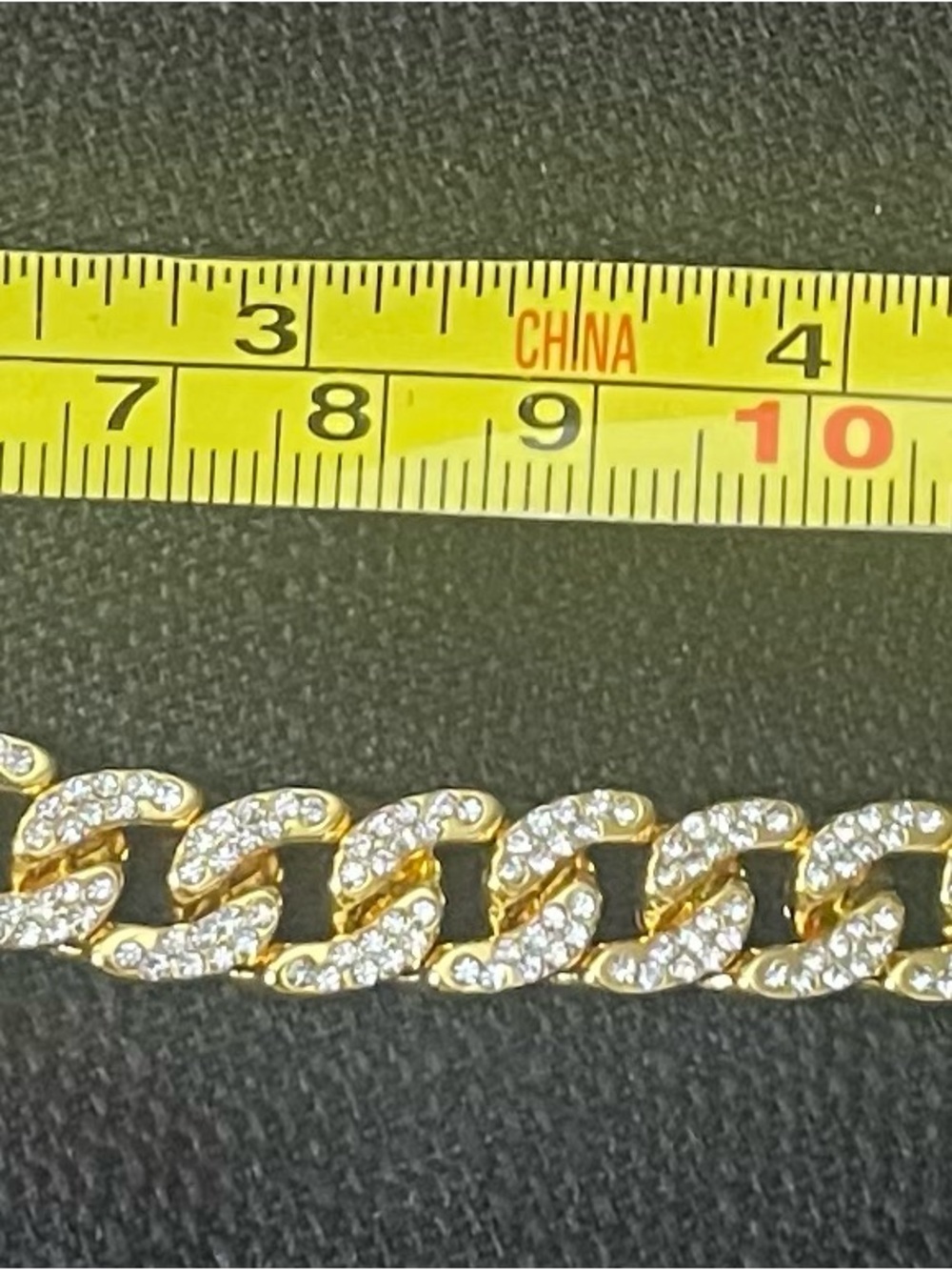 Invicta Men’s Gold-Tone Crystal Cuban Link Bracelet - NWT’s - Picture 7 of 7